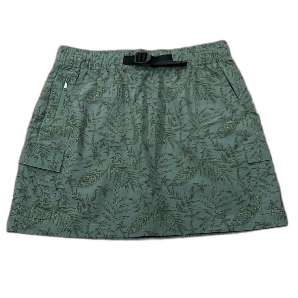 Aspen Skirt Womens Large Cargo Hiking Belted Outdoors Athletic Stretch Leaves